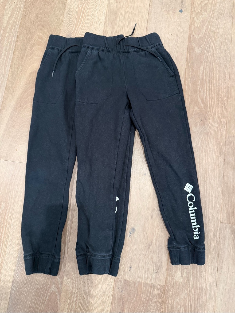 2 pairs Columbia Black Kids' Fleece Joggers with Logo